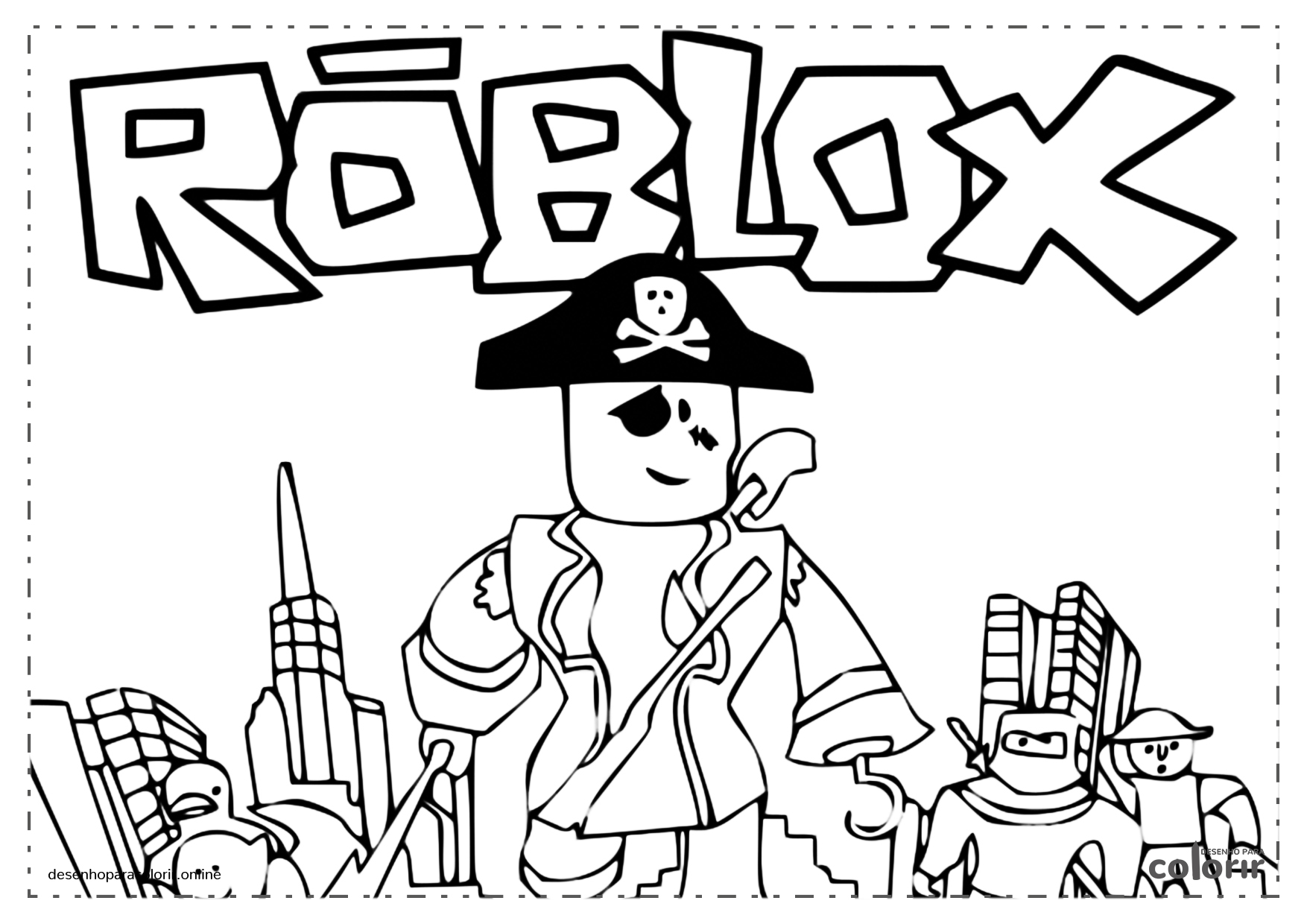 ▷ Desenhos de Roblox para colorir